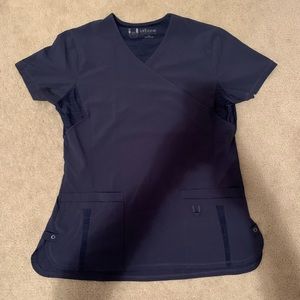 Navy Urbane Performance Scrub Top